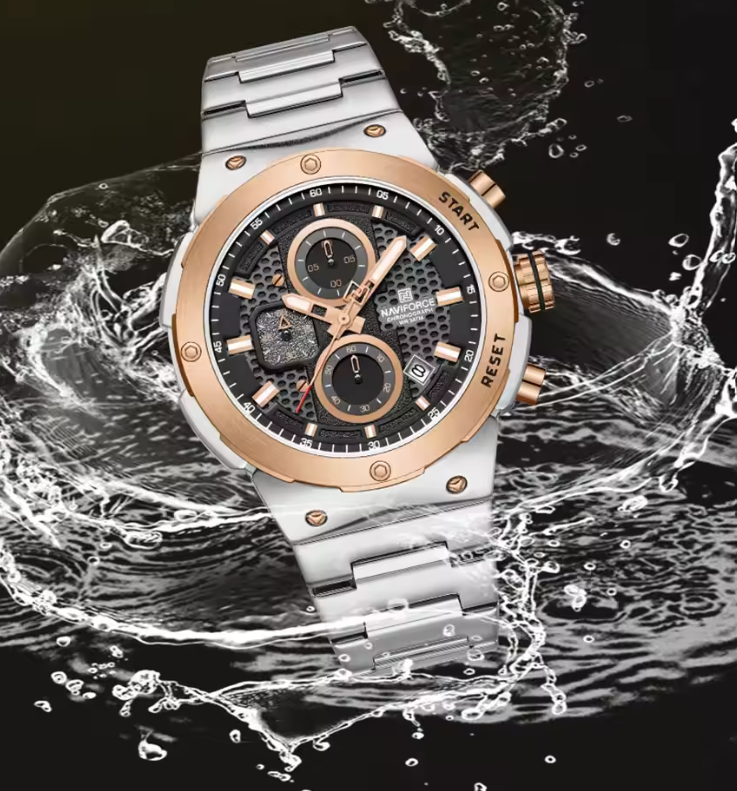 NAVIFORCE Men’s Luxury Quartz Chronograph Watch – Waterproof & Luminous