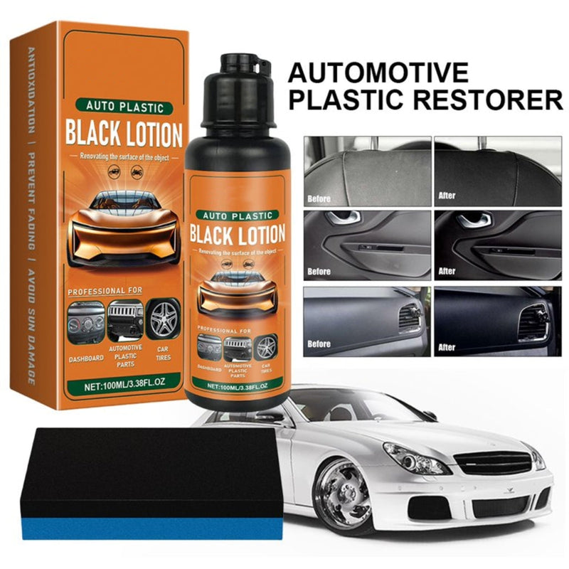 Plastic Restorer for Cars – Trim & Interior Plastic Revitalizer with Applicator Pad detail view