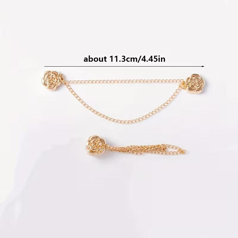 🔥2026 New Magnetic Chain Buckle for Pants Hem Fixing, Anti-Dragging, Clothing Shortening, and Decorative Hem Clips