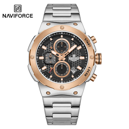 NAVIFORCE Men’s Luxury Quartz Chronograph Watch – Waterproof & Luminous