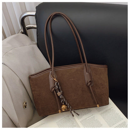 👝Women's Elegant Solid Color Large Capacity Shoulder Bag | Trendy Versatile Tote for Daily Commute & Casual Use