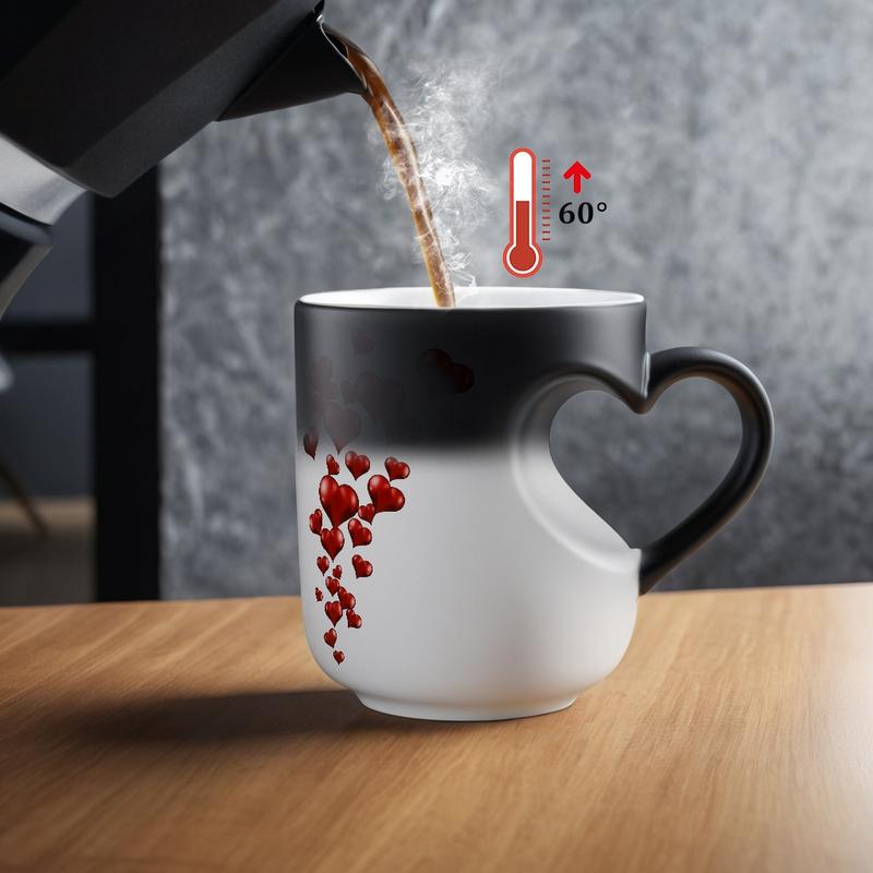 🔥Limited Time 52% Off✨Heart-Shaped Color Changing Magic Ceramic Mug
