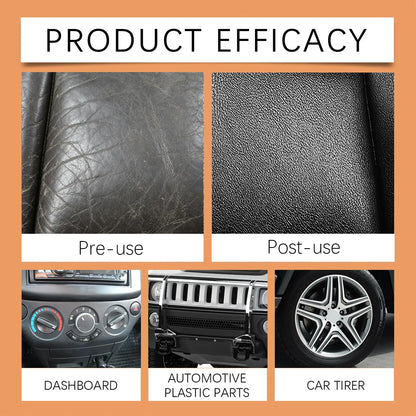 Plastic Restorer for Cars – Trim & Interior Plastic Revitalizer with Applicator Pad